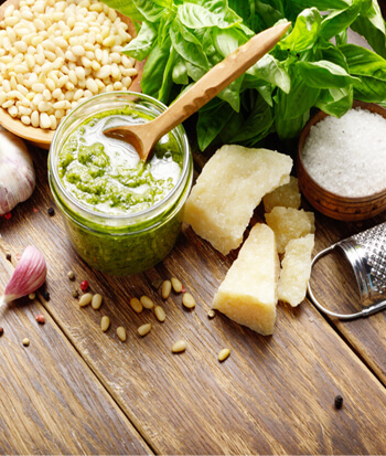 Fresh Basil Pesto Ingredients