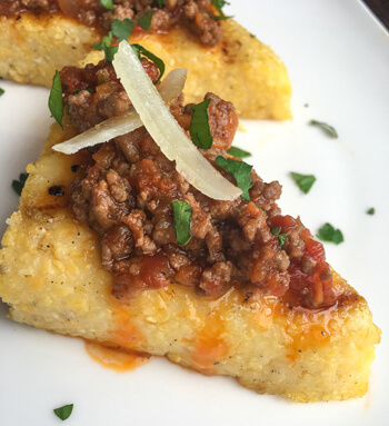 Grilled Polenta Crostini